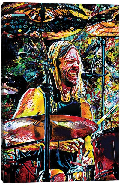 Taylor Hawkins Art - Foo Fighters - Everlong Canvas Art Print - Drums Art