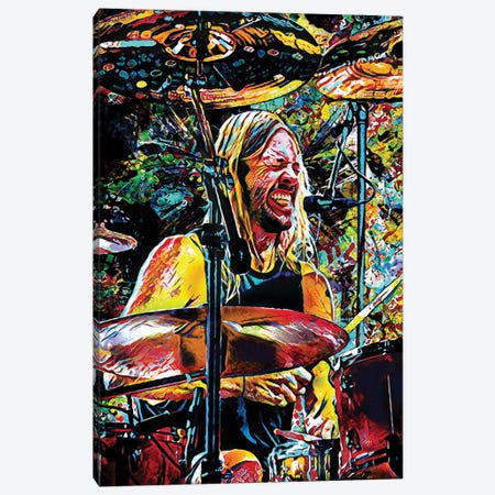 Taylor Hawkins Art - Foo Fighters - Everlong Canvas Print #RCM245} by Rockchromatic Canvas Print