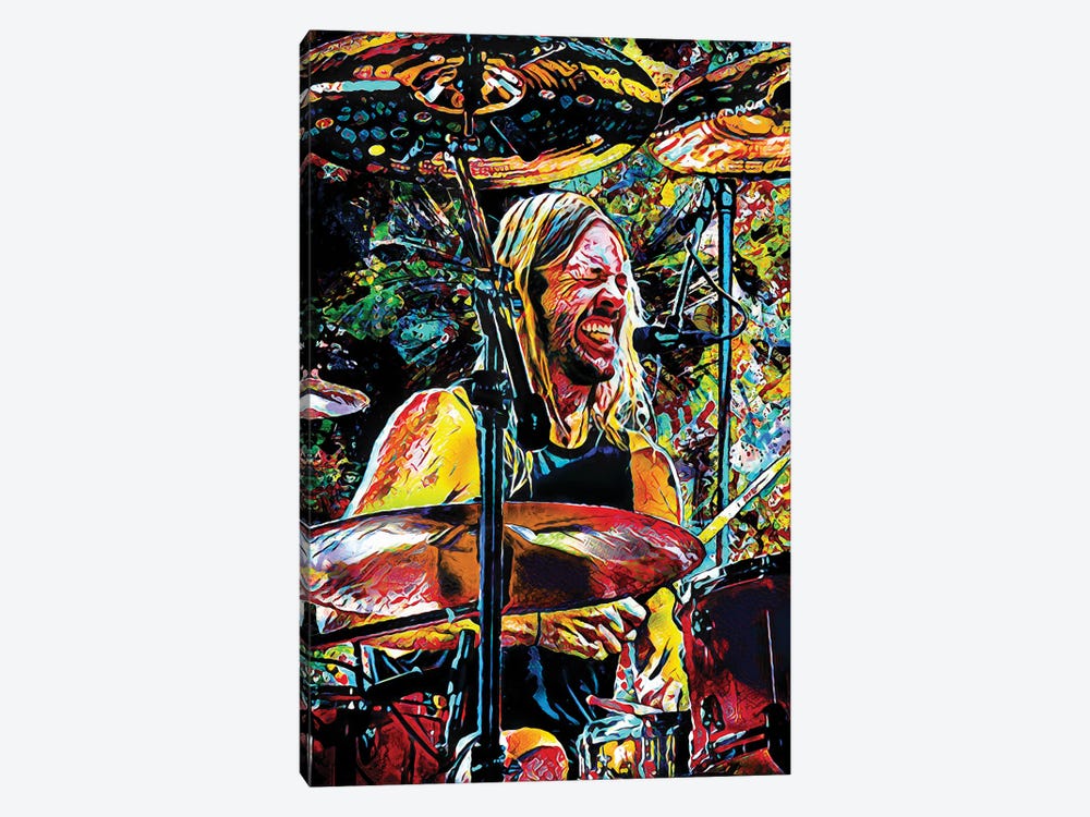 Taylor Hawkins Art - Foo Fighters - Everlong by Rockchromatic 1-piece Canvas Print