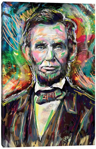 Abe Lincoln Canvas Art Print - Political & Historical Figure Art