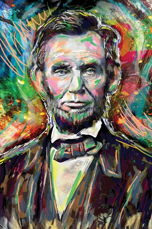 Abe Lincoln by Rockchromatic wall art