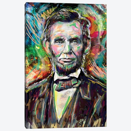 Abe Lincoln Canvas Print #RCM247} by Rockchromatic Canvas Art Print