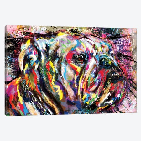 Bulldog Life Canvas Print #RCM249} by Rockchromatic Canvas Art