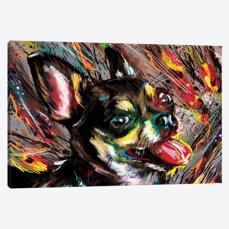 Chihuahua Mania Canvas Print #RCM254} by Rockchromatic Canvas Wall Art