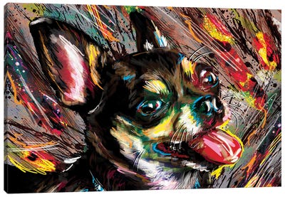 Chihuahua Mania Canvas Art Print - Rockchromatic