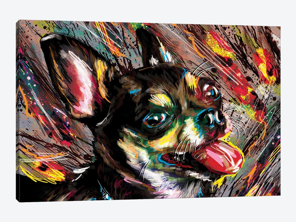 Chihuahua Mania by Rockchromatic 1-piece Canvas Print