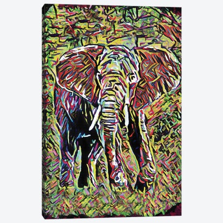 Elephant - Gentle Giants Canvas Print #RCM256} by Rockchromatic Canvas Art
