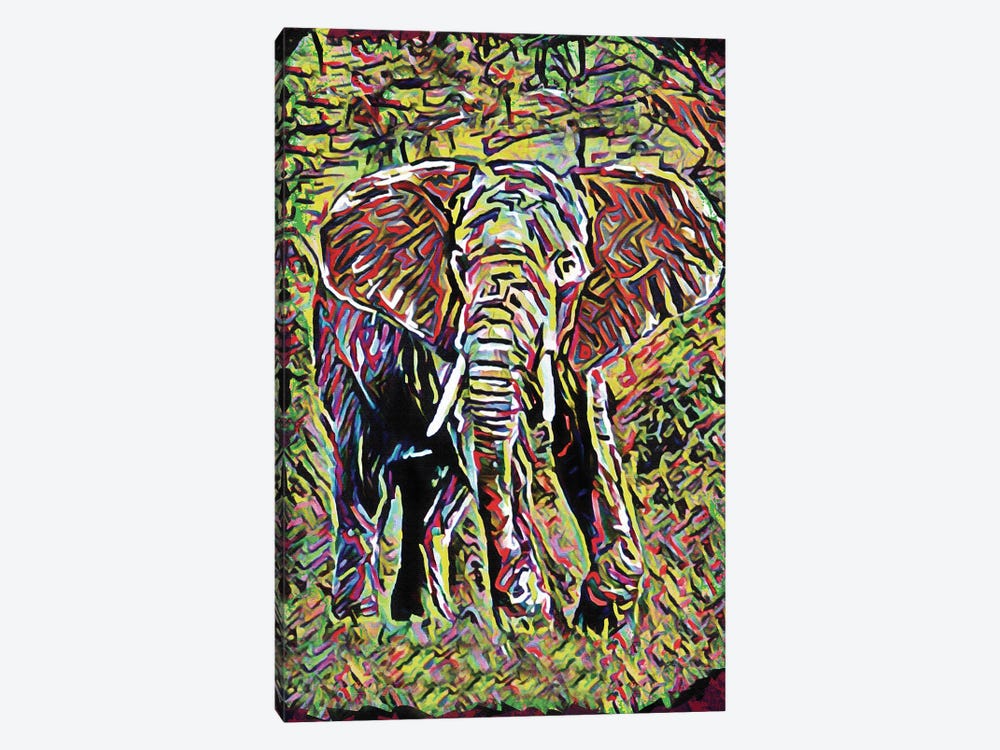 Elephant - Gentle Giants by Rockchromatic 1-piece Canvas Art Print