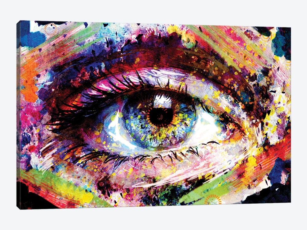 Eye - Window to the Soul by Rockchromatic 1-piece Canvas Art