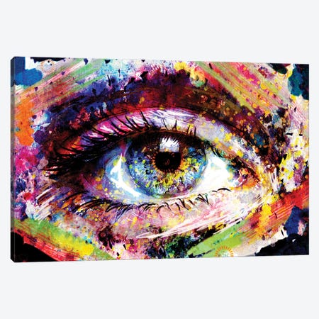 Eye - Window to the Soul Canvas Print #RCM257} by Rockchromatic Canvas Wall Art