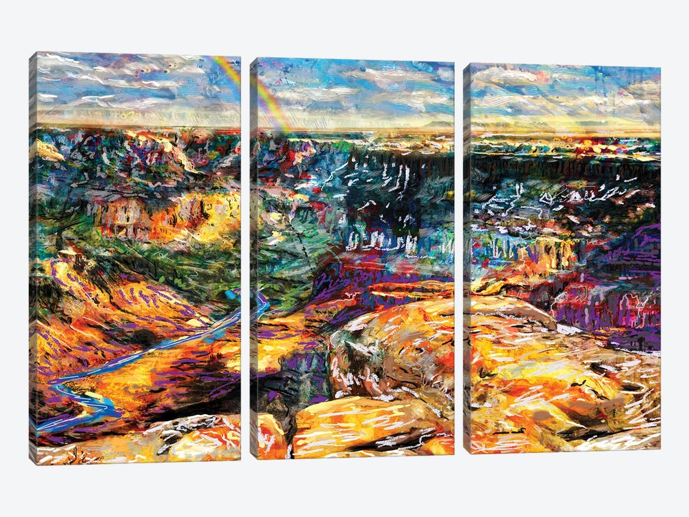 Grand Canyon by Rockchromatic 3-piece Canvas Artwork