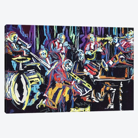 Jazz Band Canvas Print #RCM263} by Rockchromatic Canvas Artwork