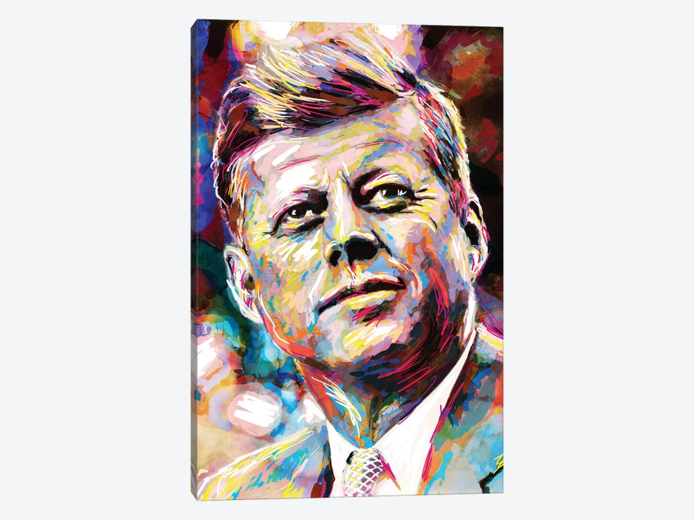 JFK by Rockchromatic 1-piece Canvas Wall Art