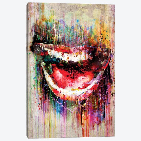 Lips Mouth Smile Canvas Print #RCM266} by Rockchromatic Canvas Print