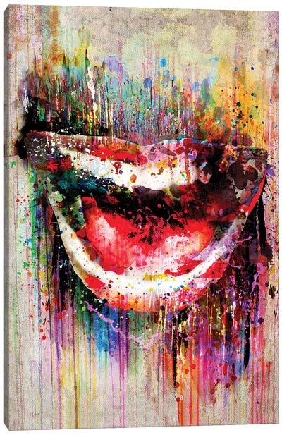 Lips Mouth Smile Canvas Art Print - Rockchromatic