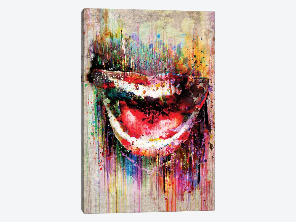 Lips Mouth Smile by Rockchromatic 1-piece Canvas Art
