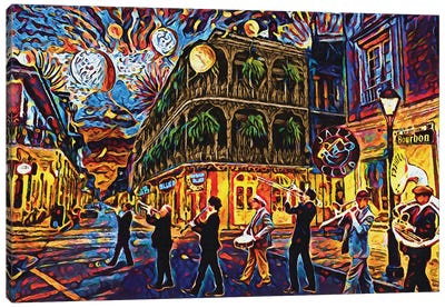 New Orleans - When the Saints Come Marching In Canvas Art Print - Rockchromatic