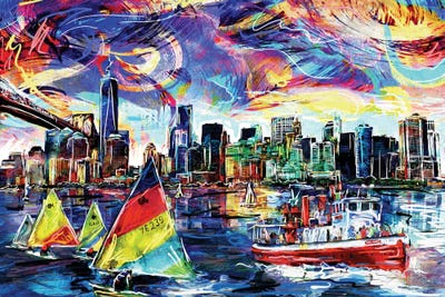 New York City Skyline by Rockchromatic canvas print
