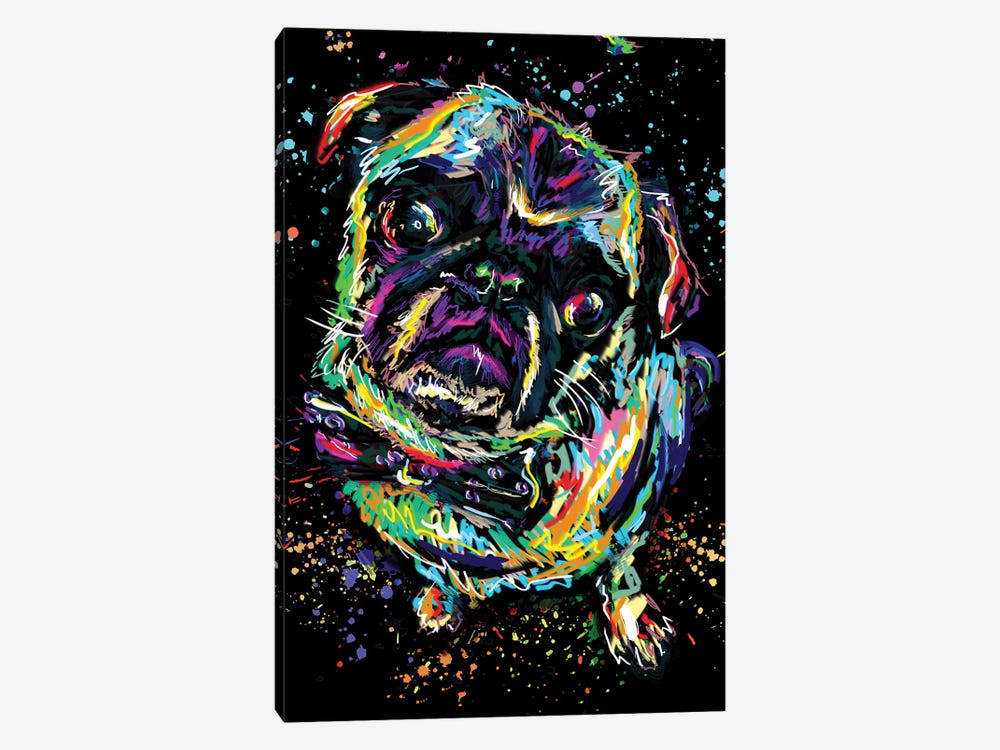 Pug Life by Rockchromatic 1-piece Art Print