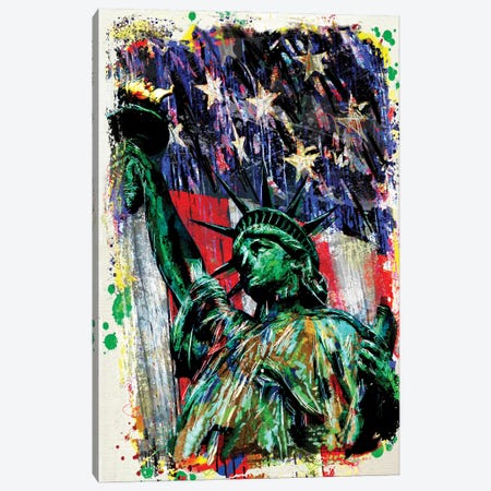 Statue of Liberty Canvas Print #RCM271} by Rockchromatic Canvas Print