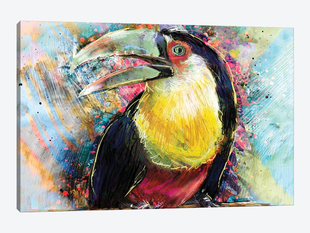 Toucan by Rockchromatic 1-piece Art Print