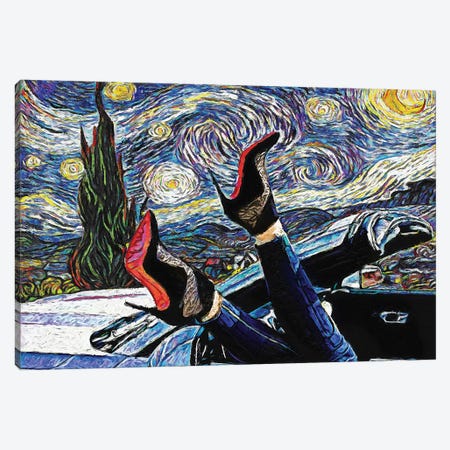 Starry Night Stilettos Canvas Print #RCM273} by Rockchromatic Canvas Print