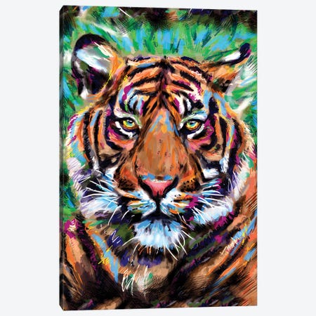 Tiger Canvas Print #RCM274} by Rockchromatic Canvas Art