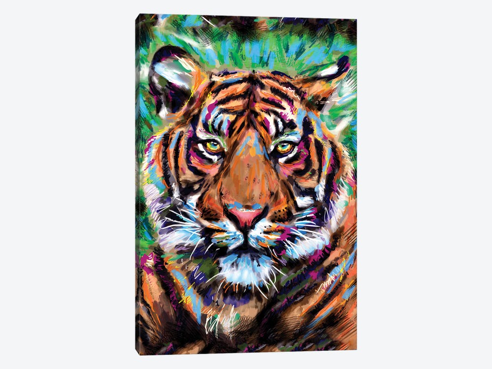 Tiger by Rockchromatic 1-piece Canvas Art Print