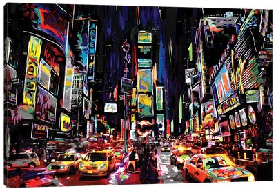 Times Square Canvas Art Print - Famous Architecture & Engineering