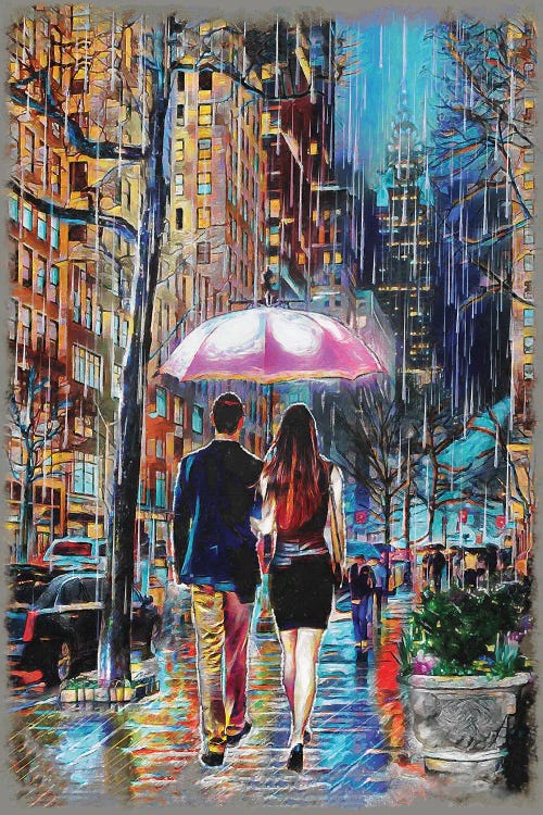 Umbrella Couple NYC