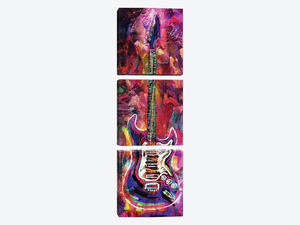 Electric Guitar by Rockchromatic 3-piece Canvas Artwork