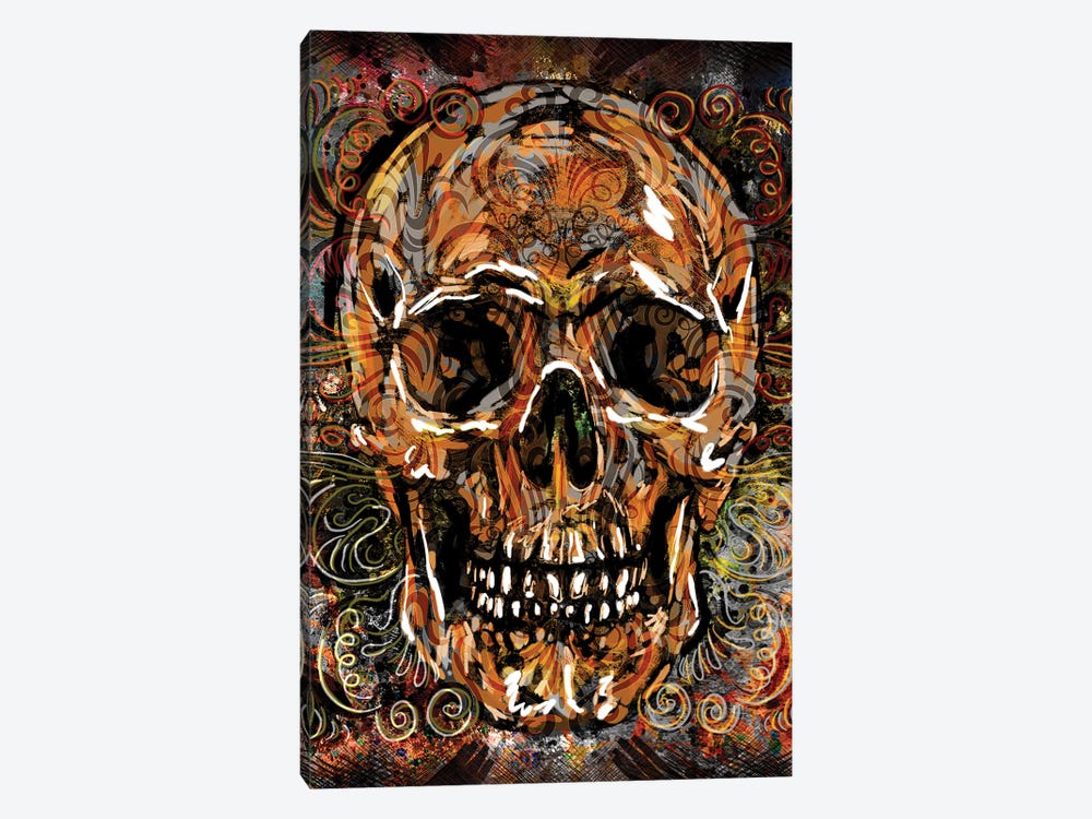 Skull - Nature's Sculpture by Rockchromatic 1-piece Canvas Wall Art