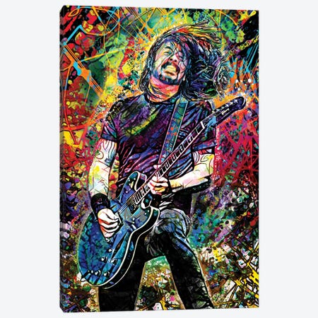 Dave Grohl - Best Of You Canvas Print #RCM284} by Rockchromatic Canvas Print