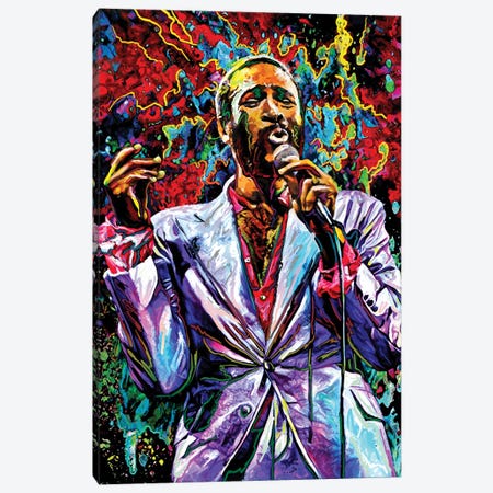 Marvin Gaye - Lets Get It On Canvas Print #RCM285} by Rockchromatic Canvas Art Print