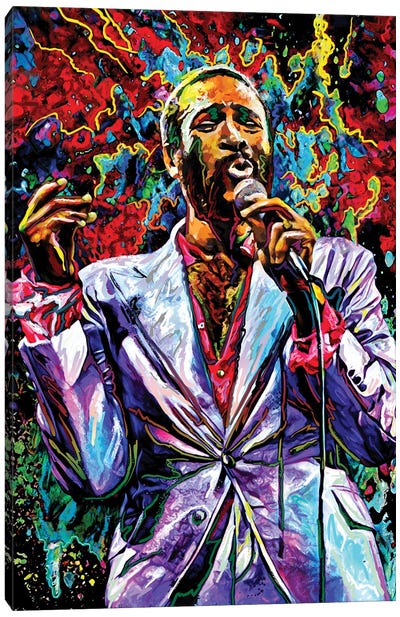 Marvin Gaye - Lets Get It On Canvas Art Print - R&B & Soul Music Art