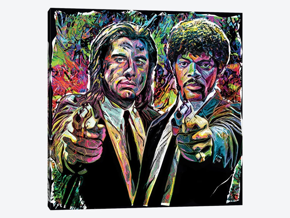 Pulp Fiction - Vincent And Jules by Rockchromatic 1-piece Canvas Artwork