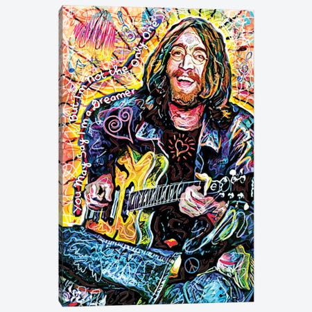John Lennon - Dreamer Canvas Print #RCM288} by Rockchromatic Canvas Art