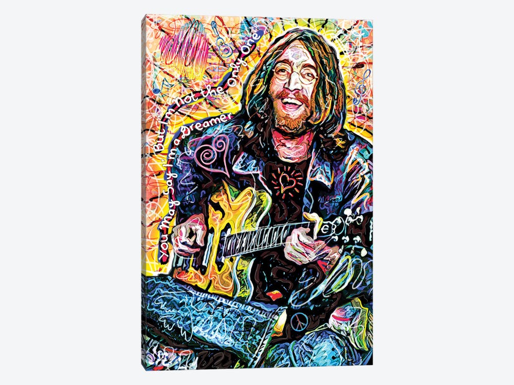 John Lennon - Dreamer by Rockchromatic 1-piece Canvas Art