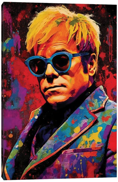 Elton John - Rocket Man Canvas Art Print - Limited Edition Musicians Art