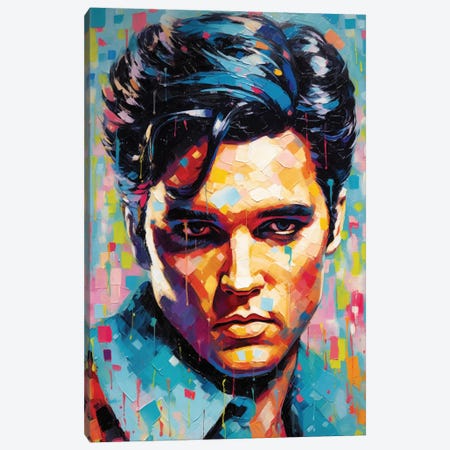 Elvis Presley - Love Me Tender Canvas Print #RCM296} by Rockchromatic Canvas Artwork