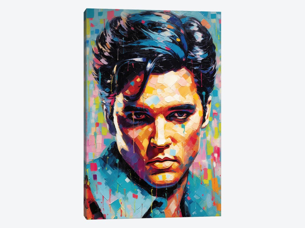 Elvis Presley - Love Me Tender by Rockchromatic 1-piece Canvas Art Print
