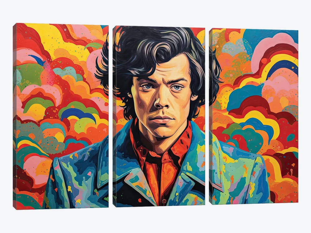 Harry Styles - As It Was by Rockchromatic 3-piece Canvas Artwork