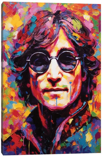 John Lennon - Instant Karma Canvas Art Print - Rockchromatic