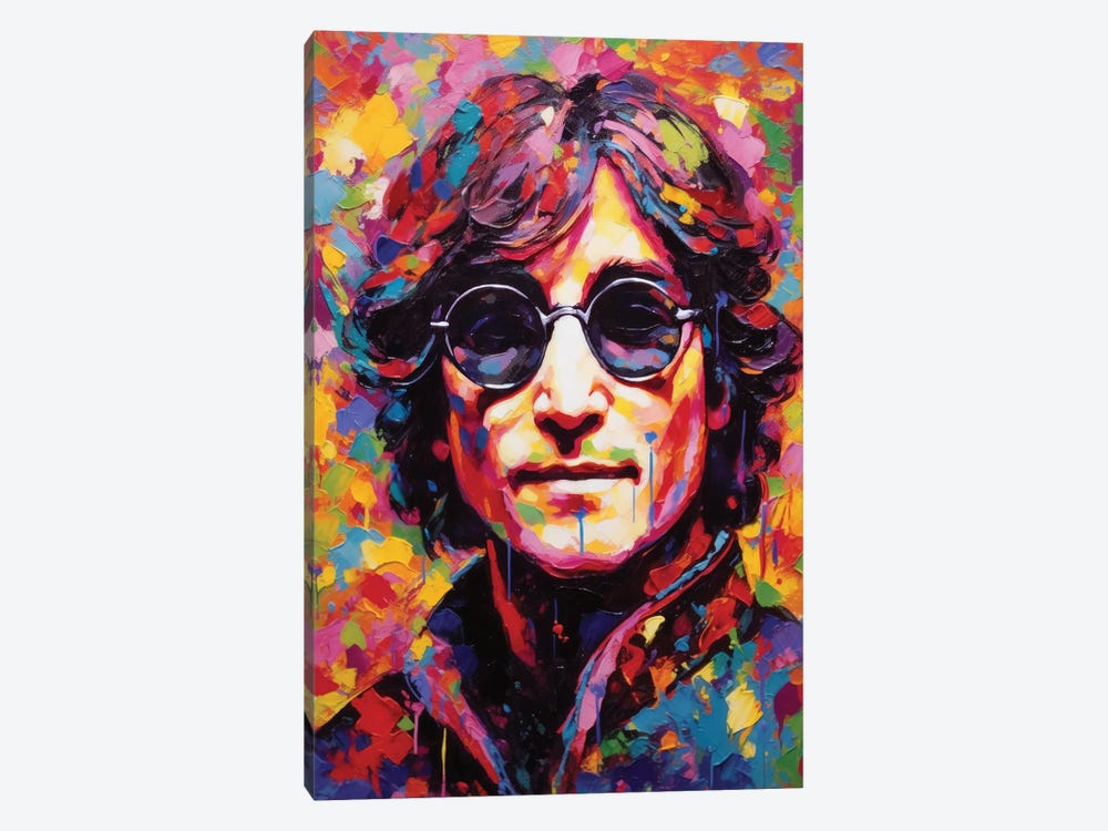 John Lennon - Instant Karma by Rockchromatic 1-piece Canvas Art Print