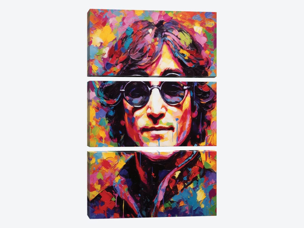 John Lennon - Instant Karma by Rockchromatic 3-piece Art Print