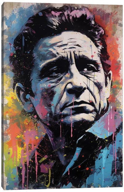 Johnny Cash - Folsom Prison Blues Canvas Art Print - Rockchromatic