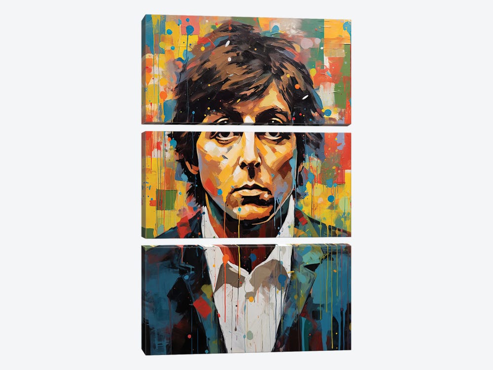Paul McCartney - Maybe I'm Amazed by Rockchromatic 3-piece Canvas Print