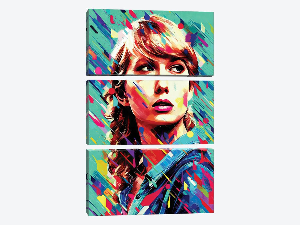 Taylor Swift - Bejeweled by Rockchromatic 3-piece Canvas Artwork