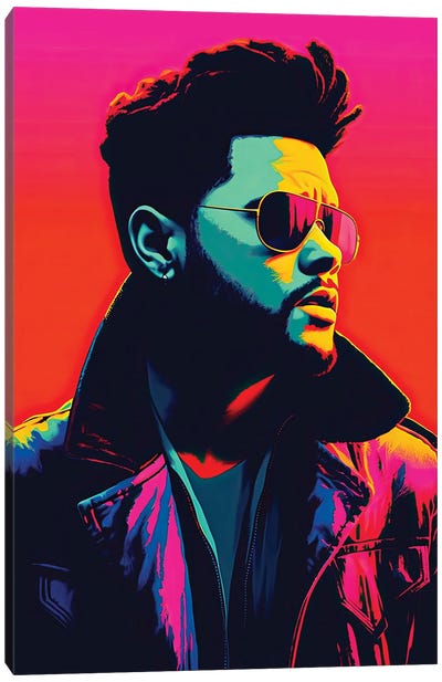 The Weeknd - Blinding Lights Canvas Art Print - Musician Art