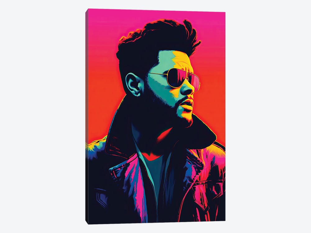 The Weeknd - Blinding Lights by Rockchromatic 1-piece Canvas Art Print